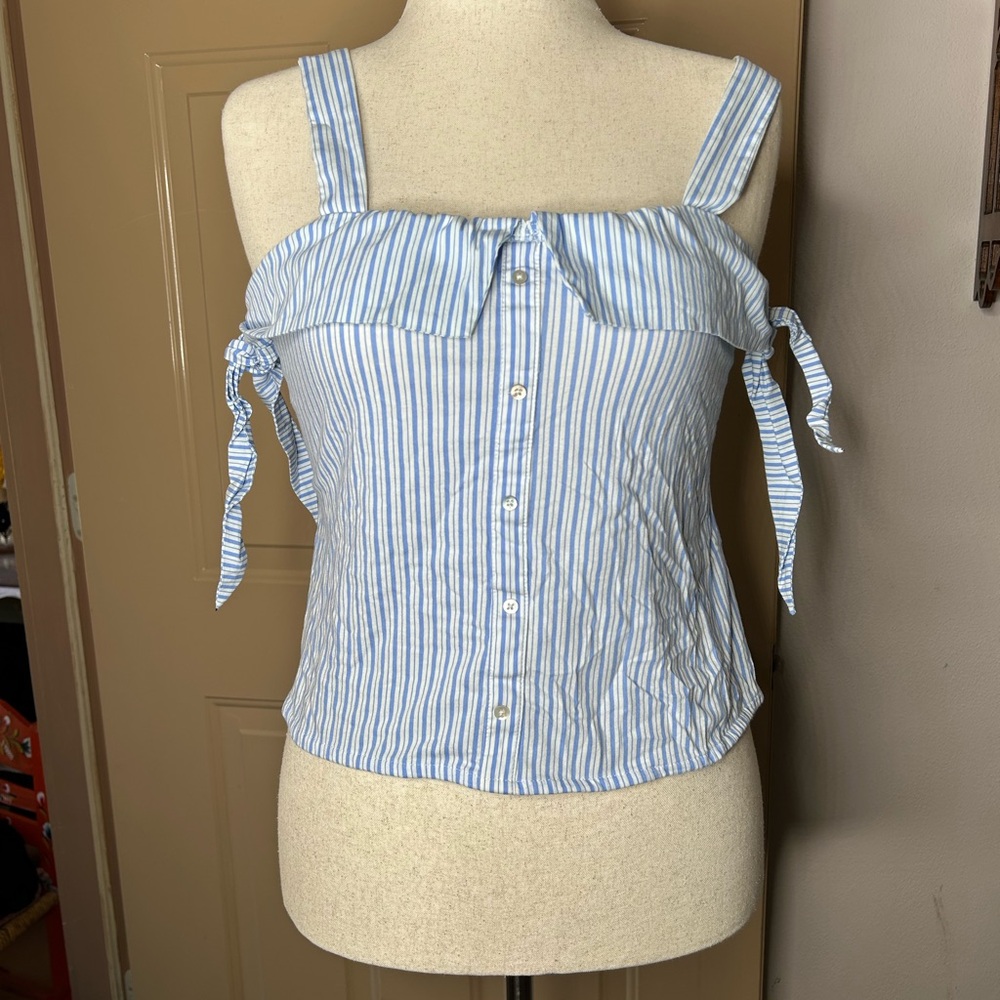 Candie's Light Blue Striped Tank Top